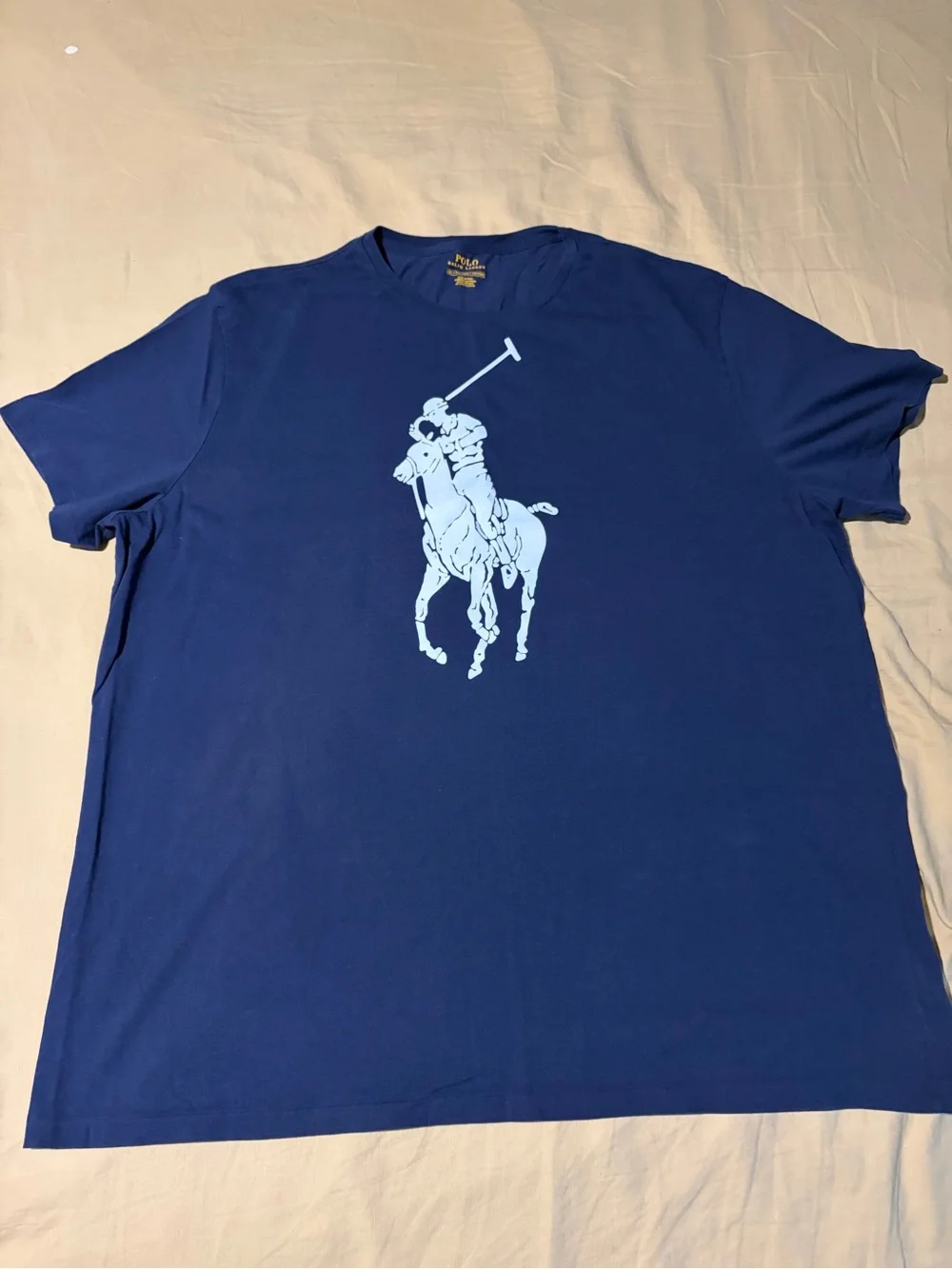 Polo by Ralph Lauren Men’s Navy Blue Big Pony Polo Player Graphic Tee